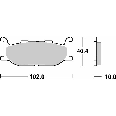SBS brake pads KH179 MAXI CARBON CARBON TECH color black fits: YAMAHA XP400 `04 XP500 T-MAX