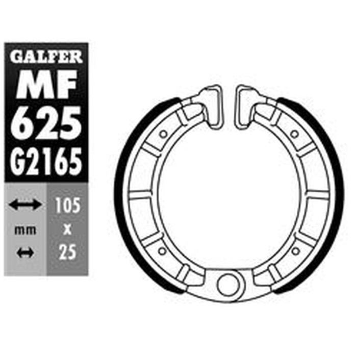 GALFER drum brake pad end DERBI AVENTURA 50 '96-, COPPA 50 '85-, SENDA 50 '93-'95, FENIX 50 '93-, VAMOS 50 '94-,