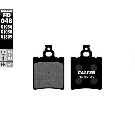 GALFER stabdžių kaladėlės KH60 KH337 SEMI-METALLIC