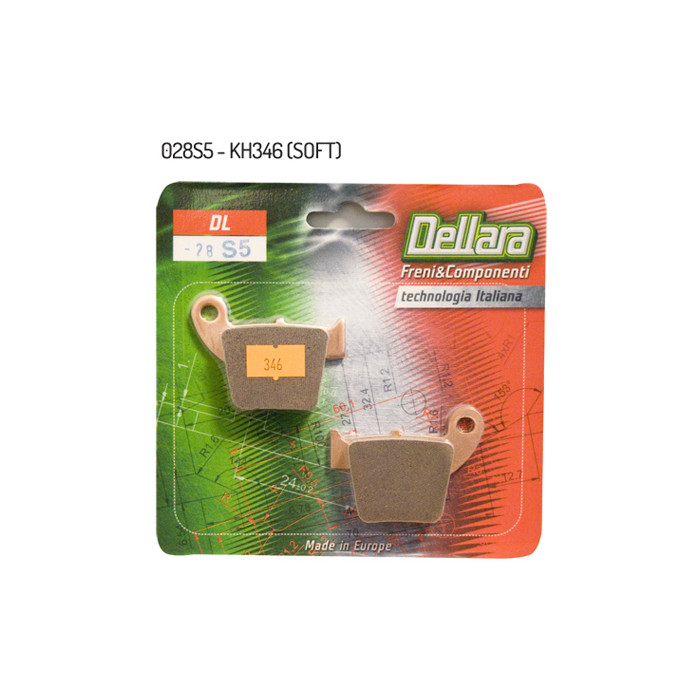 DELLARA brake pads KH346 (SOFT) fits: HONDA CR / CRF rear