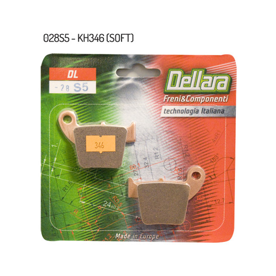 DELLARA brake pads KH346 (SOFT) fits: HONDA CR / CRF rear