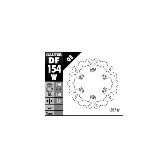 GALFER brake disc front KAWASKI ER 5, GPZ 750 / 900 WAVE