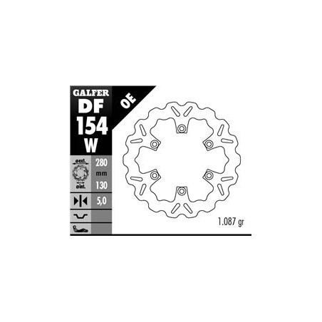 GALFER brake disc front KAWASKI ER 5, GPZ 750 / 900 WAVE
