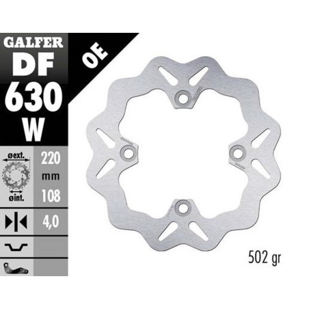 GALFER stabdžių diskas galas DUCATI (220X108X4) WAVE