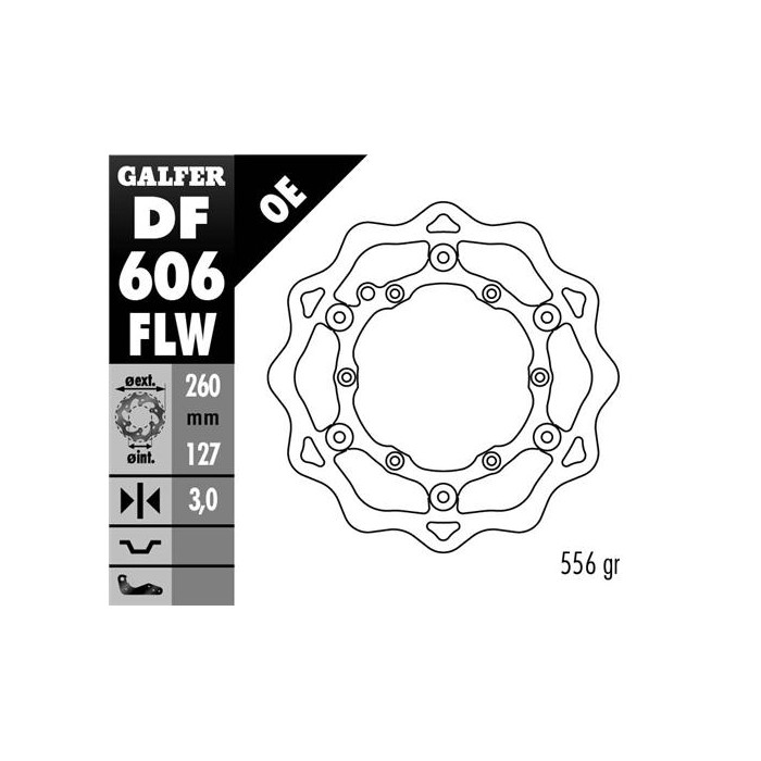 GALFER floating brake disc 260mm KTM all MODELS, HUSABERG (NG140)