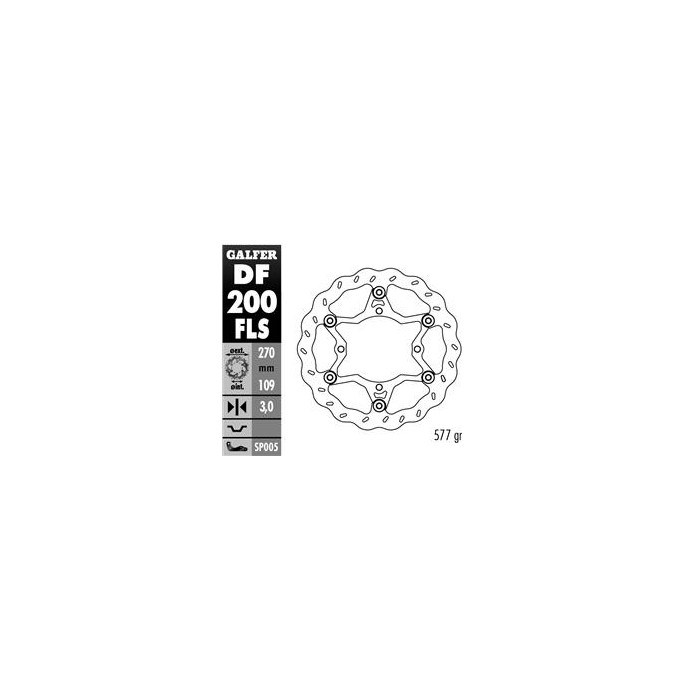 GALFER floating brake disc 270mm KAWASAKI KXF 250 / 450 '06-, KLX 450 '07-