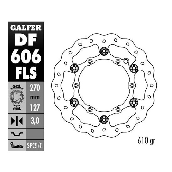 GALFER floating brake disc 270mm KTM all MODELS, HUSABERG (NG140)