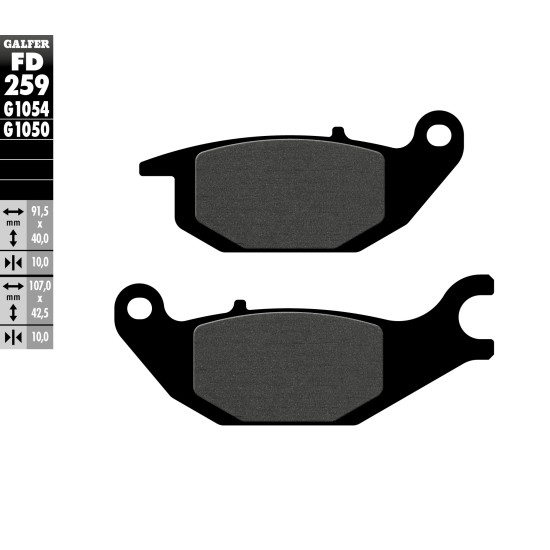 GALFER brake pads KH343 HONDA CBR125 '04-'10, XL125V VARADERO '01- (rear)