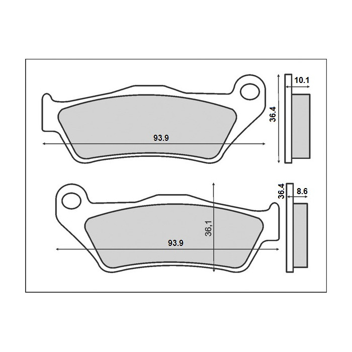 BRENTA brake pads KH363 BMW F 800R 09-10, R850 / 1100 / 1150 / 1200, K1200 / 1300 rear (FT 3084)
