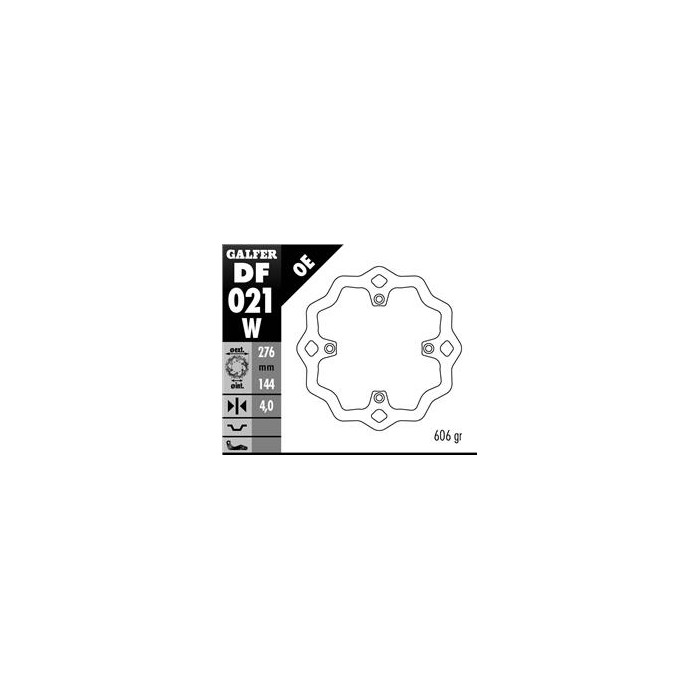 GALFER brake disc HONDA XRV 750 '90-02 WAVE (NG207)
