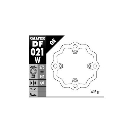 GALFER brake disc HONDA XRV 750 '90-02 WAVE (NG207)