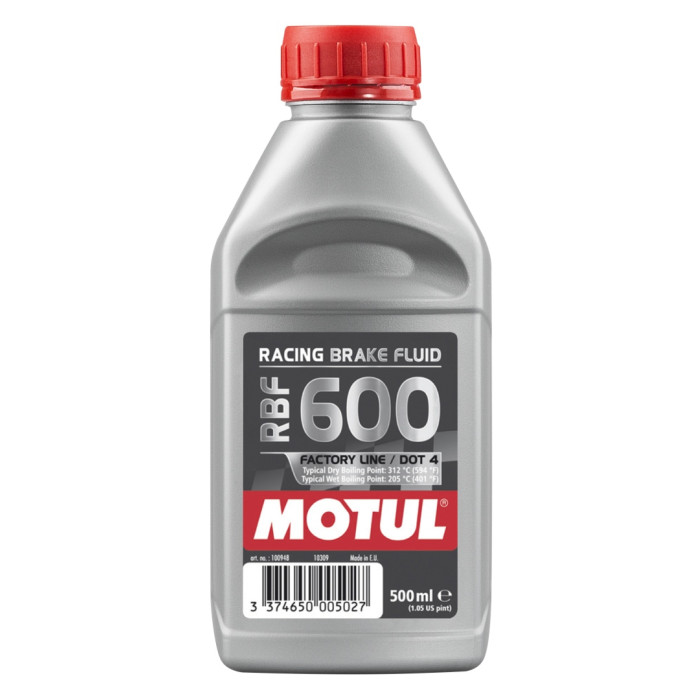 MOTUL stabdžių skystis RACING RBF 600 DOT4 0,5L FACTORY LINE (sintetinis)