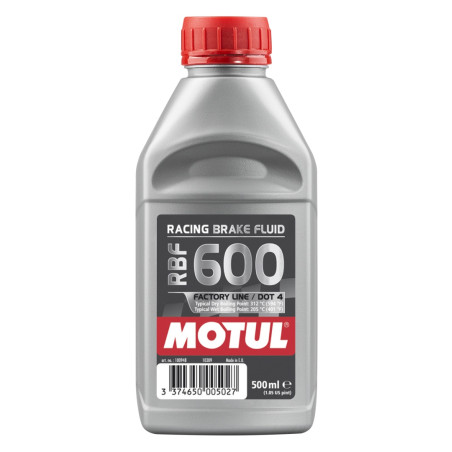 MOTUL stabdžių skystis RACING RBF 600 DOT4 0,5L FACTORY LINE (sintetinis)