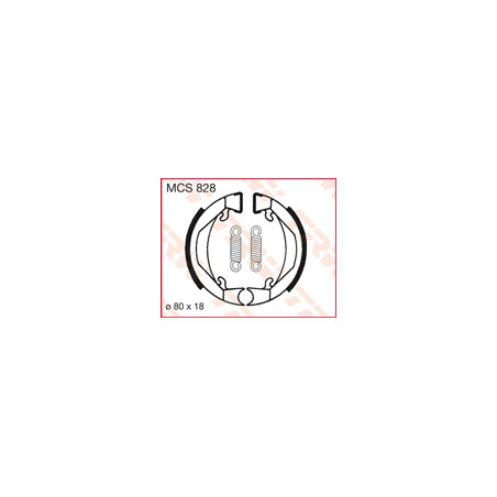 TRW LUCAS drum brake pads (80X18mm) (H322) KTM SX 50 MINI 00-07, SX 50 PRO JUNIOR 96-02