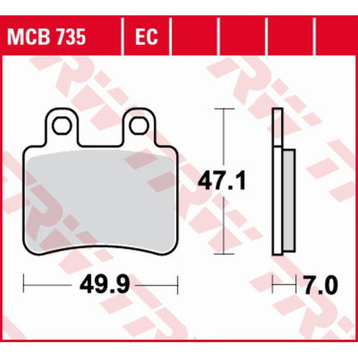 TRW LUCAS ZF brake pads KH350 ECO ORGANIC DERBI SENDA '07-'16, CROSS CITY 125 '07-'16, SENDA 125 '04-'14, PEUGEOT ELYSTA