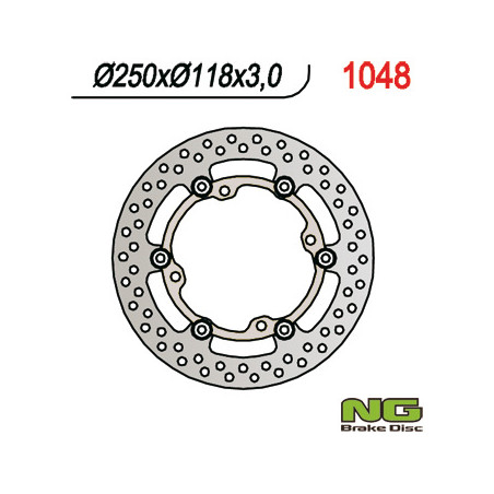 NG brake disc front SUZUKI RMZ 450 '05-'14, RMZ 250 '07-'14 floating (250X118X3mm) (4X9,5mm) floating