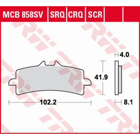 TRW LUCAS ZF brake pads KH447 SINTER CARBON APRILIA RSV4, V4 TUONO '15-, BMW HP4 1000 '12-'16, DUCATI DIAVEL 1200 '11-18