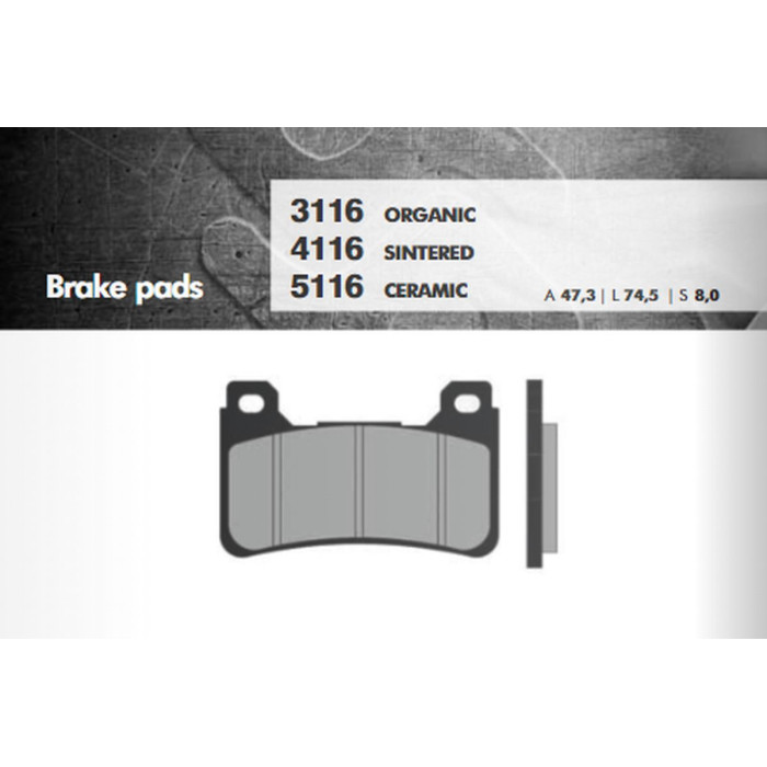 BRENTA brake pads KH390 HONDA CB / CBR / VFR front (FT 3116)