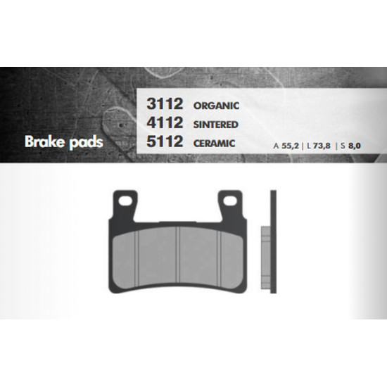 BRENTA brake pads KH265 / KH296 front (FT 3112)