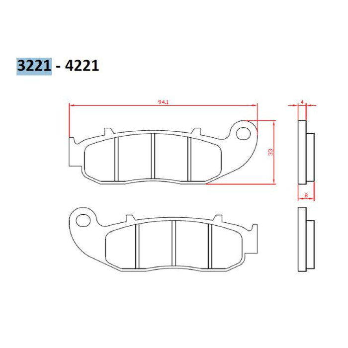BRENTA brake pads FANTIC ENDURO / SUPER MOTARD 50 / 125 / 250 '13-, front (FT 3221)