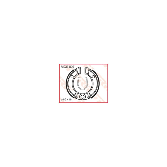 TRW LUCAS drum brake pads (80X18mm) (H301)