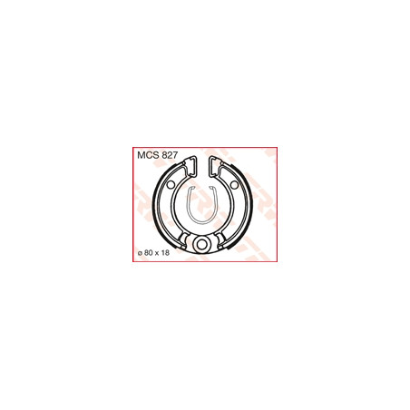 TRW LUCAS drum brake pads (80X18mm) (H301)