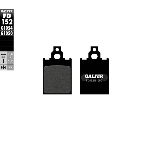 GALFER brake pads KH186 SEMI-METALLIC