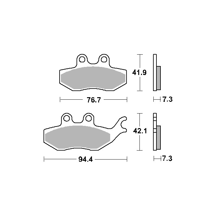 SBS brake pads KH374 STREET CERAMIC color black fits: RIEJU,KEEWAY front
