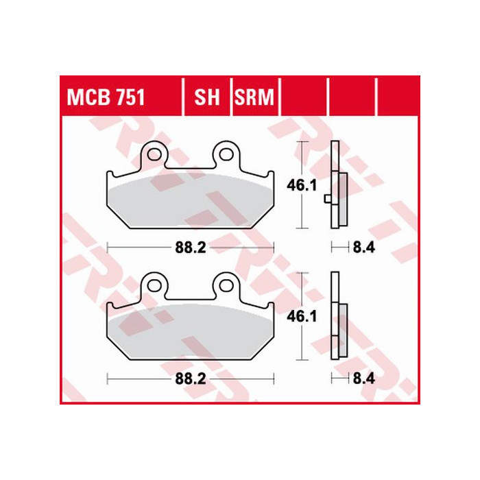 TRW LUCAS brake pads KH412 ORGANIC SUZUKI AN 400 BURGMAN 07-15, AN 650 BURGMAN 04-16, rear