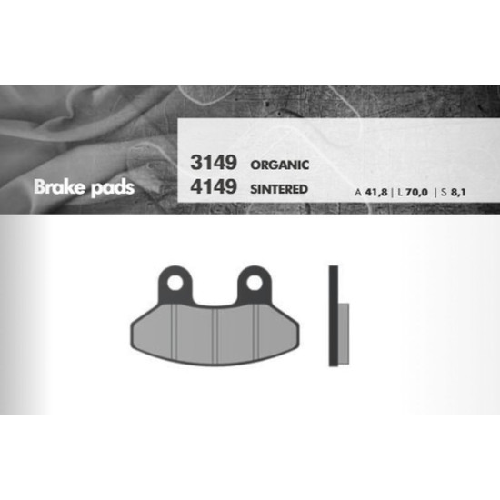 BRENTA brake pads KH306 LAVERDA / SYM front (FT 3149)