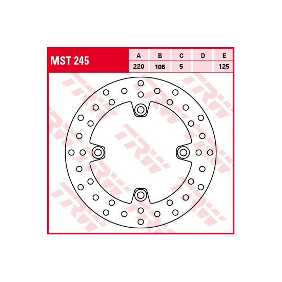 TRW LUCAS brake disc front / rear HONDA CBR 125 04-17, CRF 250 13-, CB 600 HORNET 98-06, CBR 600 F / RR 91-16, XR 650 L
