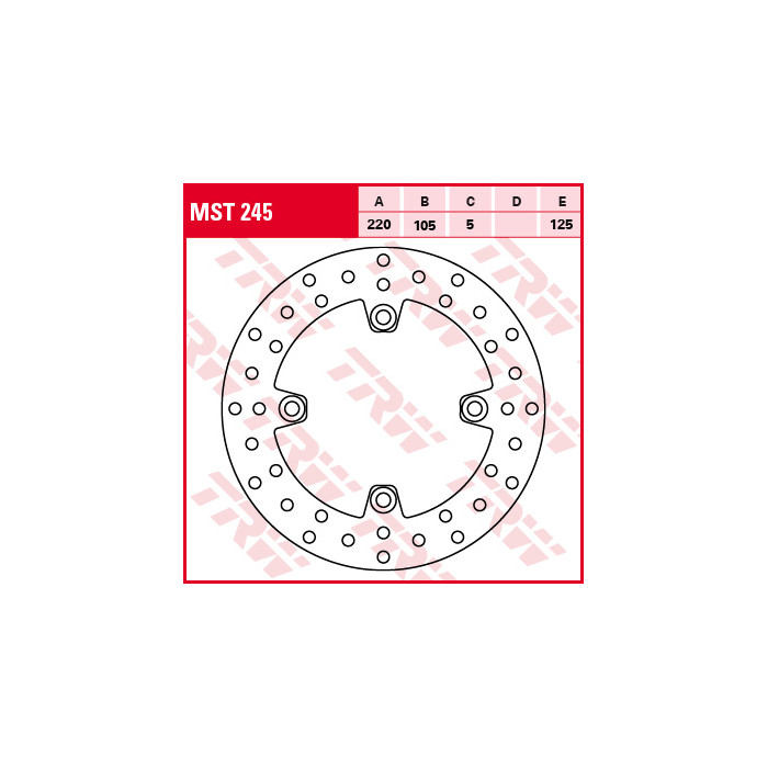 TRW LUCAS brake disc front / rear HONDA CBR 125 04-17, CRF 250 13-, CB 600 HORNET 98-06, CBR 600 F / RR 91-16, XR 650 L