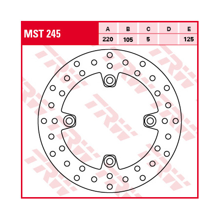 TRW LUCAS stabdžių diskas priekis / galas HONDA CBR 125 04-17, CRF 250 13-, CB 600 HORNET 98-06, CBR 600 F / RR 91-16, XR 650 L 