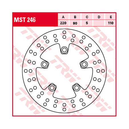TRW LUCAS brake disc rear SUZUKI GSXR 600 / 750 96-18, SV 650 03-10, GSXR 1000 01-16, SV 1000 03-08, TL 1000 97-01