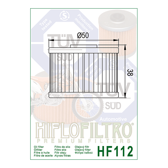 HifloFiltro oil filter (HF112)