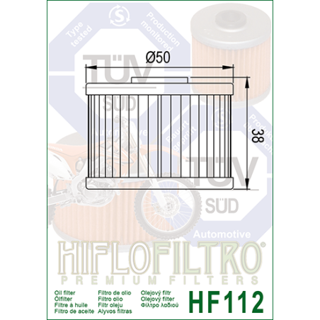 HifloFiltro oil filter (HF112)