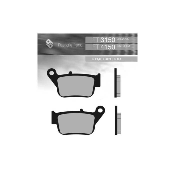 BRENTA brake pads KH678 YAMAHA YP 250R X-MAX '14-'16 rear (FT 3150)