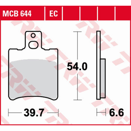 TRW LUCAS ZF brake pads KH193 ECO ORGANIC APRILIA RS 50 '95-'98, SR 50 '93-'04, YAMAHA YA / YM 50 '95-'98, YQ 50 AEROX '