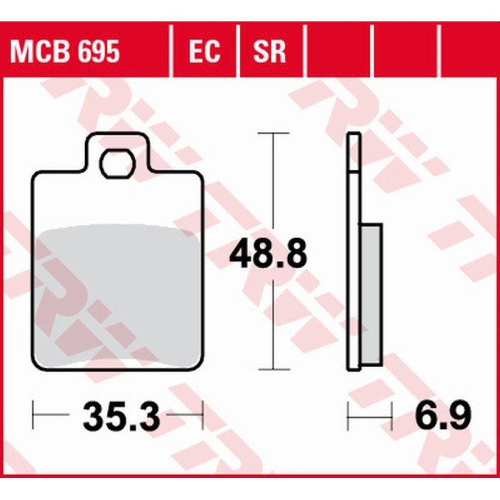 TRW LUCAS ZF brake pads KH260 ECO ORGANIC CPI GTR 50 / 200 '03-, GTR 125 '03-'14, GILERA steelKER 125 '97-'06, PIAGGIO F