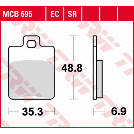 TRW LUCAS ZF stabdžių kaladėlės KH260 ECO ORGANIC CPI GTR 50 / 200 '03-, GTR 125 '03-'14, GILERA steelKER 125 '97-'06, PIAGGIO F