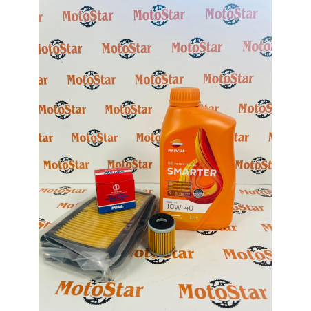 YZF R125, WR 125 service coated with Repsol semi-synthetic oil