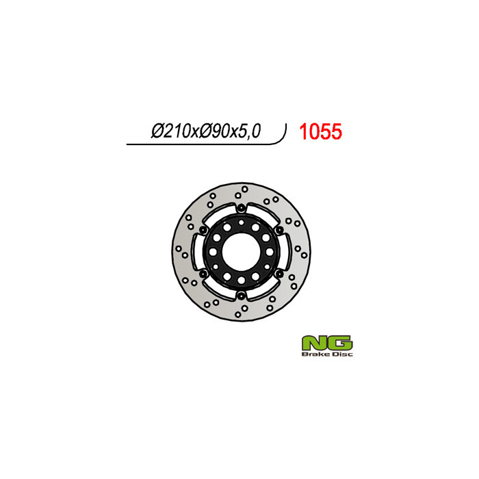 NG brake disc rear SUZUKI BURGMAN 400 '03-'04, AN 250 '03-'06 (floating) (210X60,2X5)