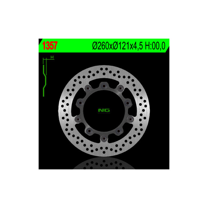 NG brake disc front SUZUKI BURGMAN 650 '04-'19, AN 250 03-08, AN 400 03-19 (floating) (260X121X4,5) (5X10,5mm)