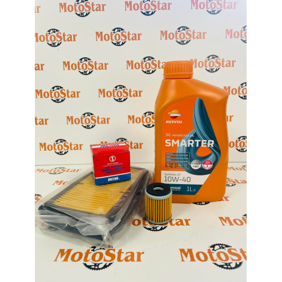 Yamaha YZF R125, WR 125 service kit with Repsol fully synthetic oil