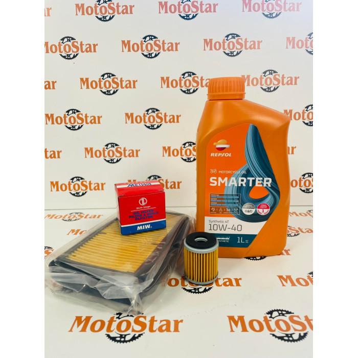Yamaha YZF R125, WR 125 service kit with Repsol fully synthetic oil