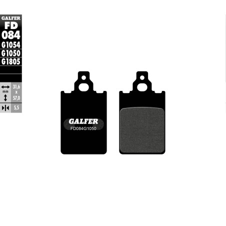 GALFER stabdžių kaladėlės KH116 SEMI-METALLIC