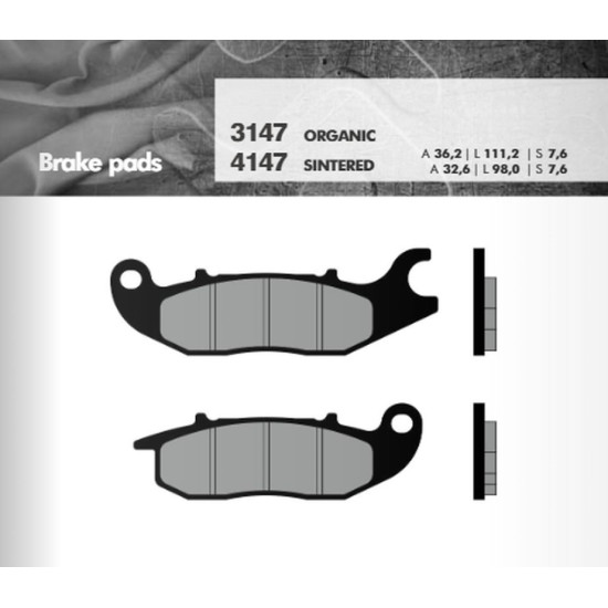 BRENTA brake pads KH375 CBR125 / CBF125 / AN125, RIEJU, front (FT 3147)