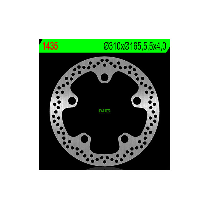 NG brake disc front HONDA VFR 1200 CROSSTOURER ABS / DCT '12-'16, GOLD WING 1800 F6C '15 (310X165,5X4,0) (5X20,5mm)