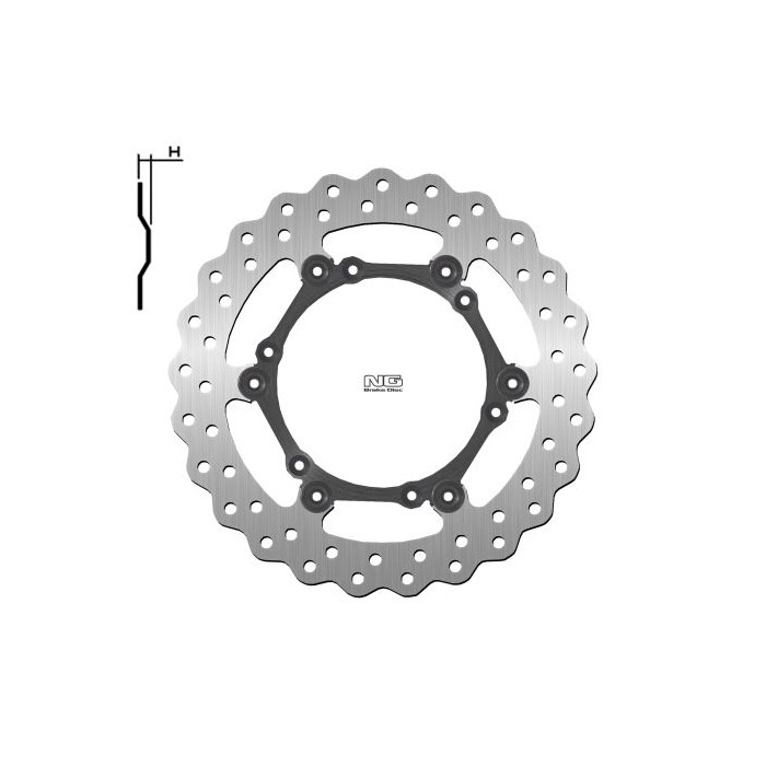 NG brake disc front KTM EXC 125 / 200 / 400 / 525 / 625 '90-17 (260X-X3mm) (6,6,5mm) WAVE floating