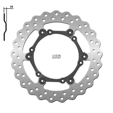 NG brake disc front KTM EXC 125 / 200 / 400 / 525 / 625 '90-17 (260X-X3mm) (6,6,5mm) WAVE floating